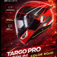 CASCO MT TARGO  D5 ROJO BRILLANTE