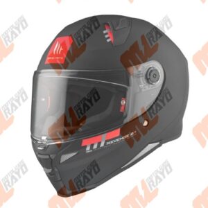 CASCO REVENGE 2 NEGRO MATE CON LAMINA MTV